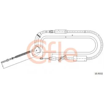 Tirette à câble, frein de stationnement COFLE 10.9332