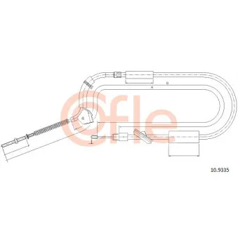 Tirette à câble, frein de stationnement COFLE 10.9335