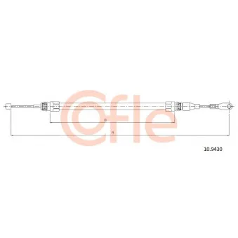 Tirette à câble, frein de stationnement COFLE