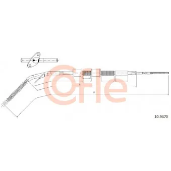 Tirette à câble, frein de stationnement COFLE
