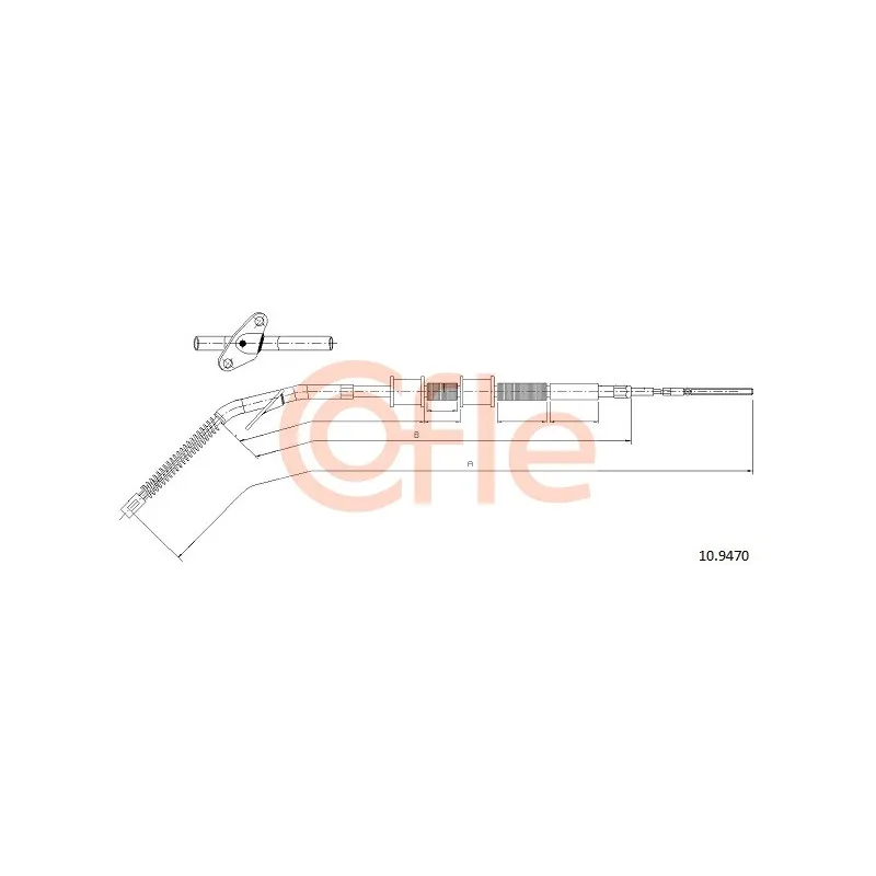Tirette à câble, frein de stationnement COFLE 10.9470