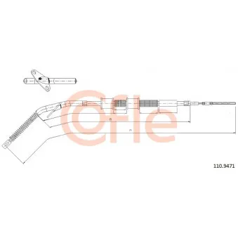Tirette à câble, frein de stationnement COFLE