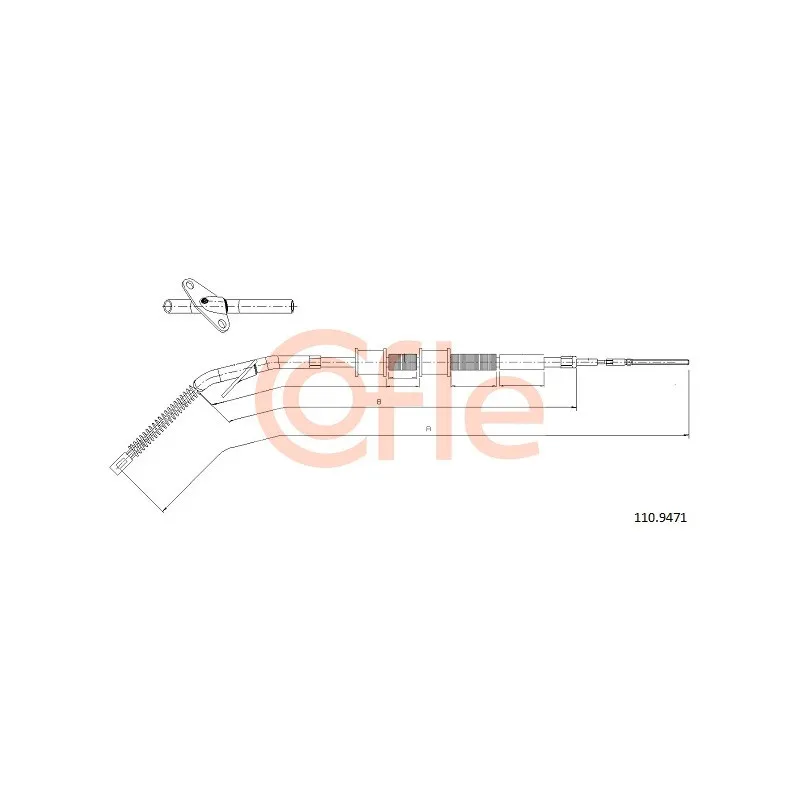 Tirette à câble, frein de stationnement COFLE 10.9471