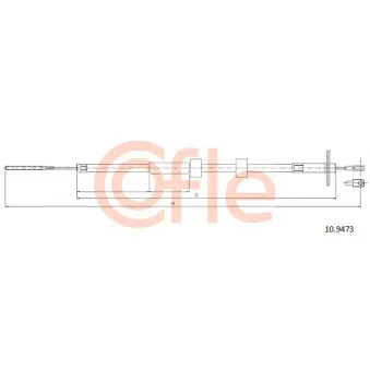 Tirette à câble, frein de stationnement COFLE