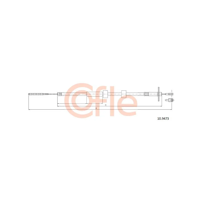 Tirette à câble, frein de stationnement COFLE 10.9473