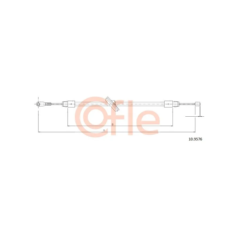 Tirette à câble, frein de stationnement COFLE 10.9576