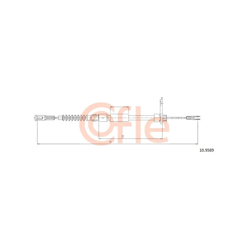 Tirette à câble, frein de stationnement COFLE 10.9589