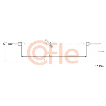 Tirette à câble, frein de stationnement COFLE 10.9866