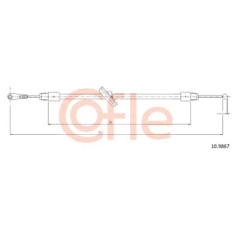Tirette à câble, frein de stationnement COFLE 10.9867
