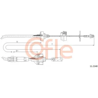 Tirette à câble, commande d'embrayage COFLE 11.2148