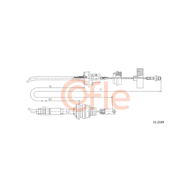 Tirette à câble, commande d'embrayage COFLE 11.2149