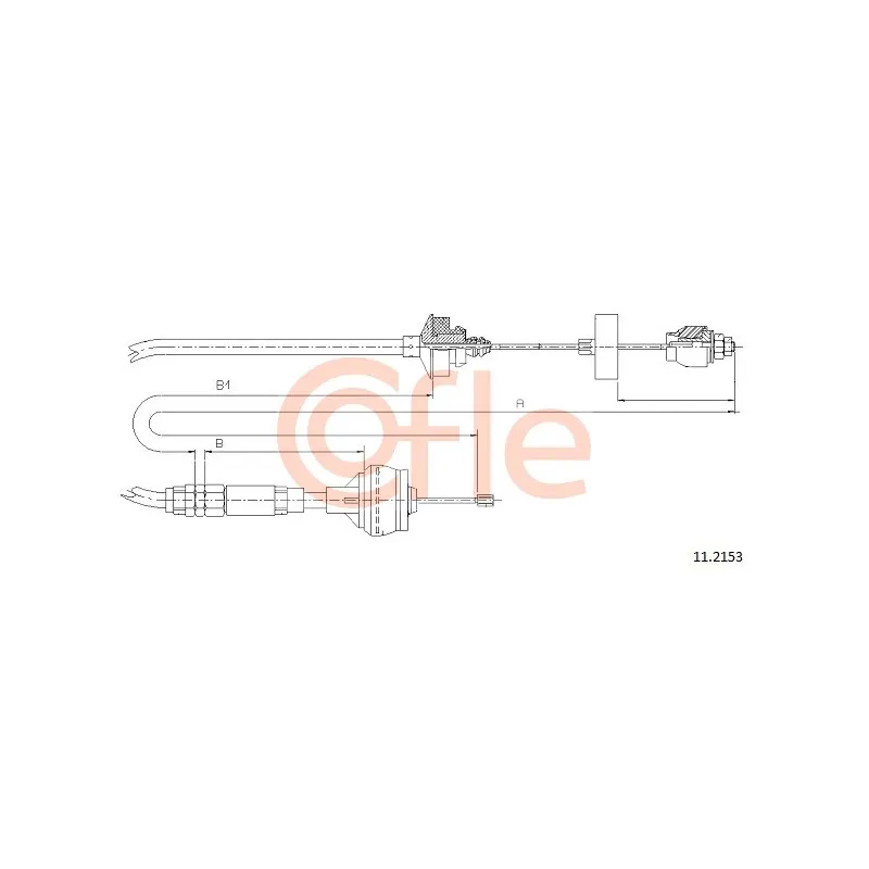 Tirette à câble, commande d'embrayage COFLE 11.2153