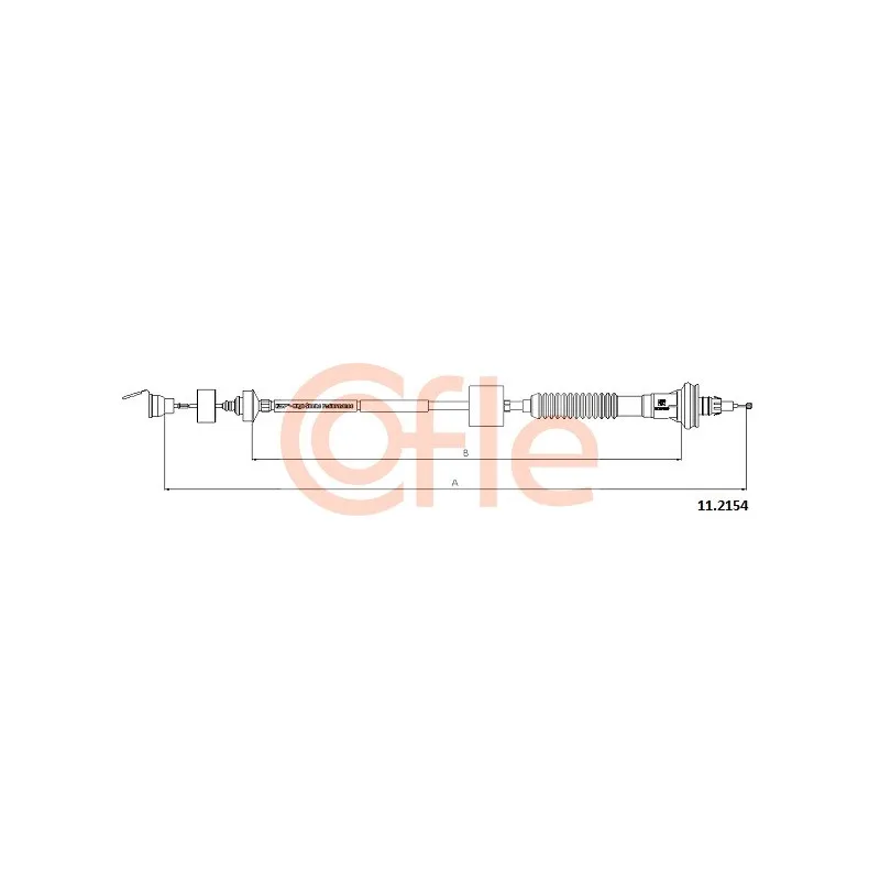 Tirette à câble, commande d'embrayage COFLE 11.2154