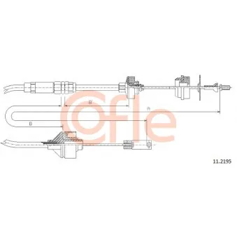 Tirette à câble, commande d'embrayage COFLE 11.2195