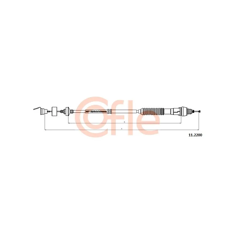 Tirette à câble, commande d'embrayage COFLE 11.2200