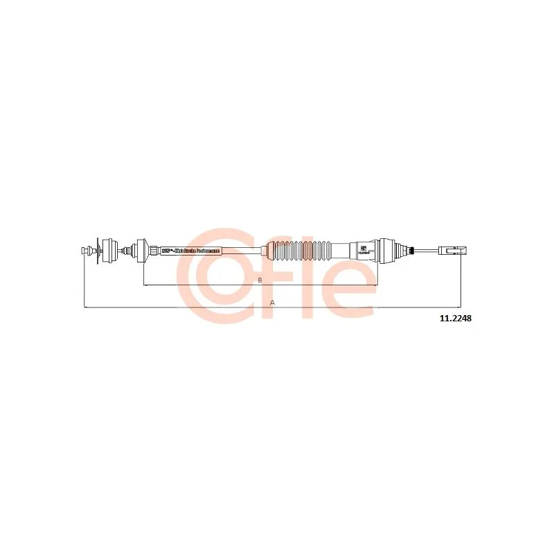 Tirette à câble, commande d'embrayage COFLE 11.2248