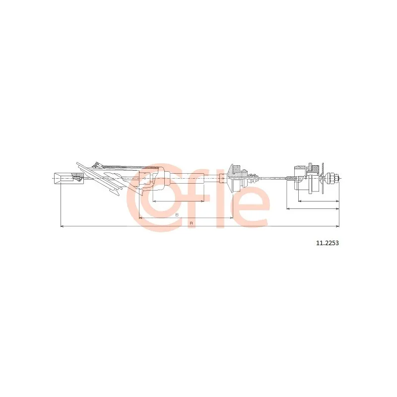 Tirette à câble, commande d'embrayage COFLE 11.2253
