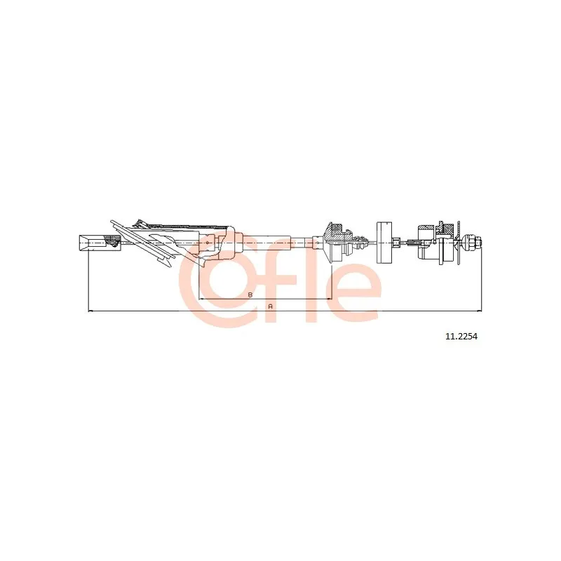 Tirette à câble, commande d'embrayage COFLE 11.2254