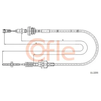 Tirette à câble, commande d'embrayage COFLE 11.2255