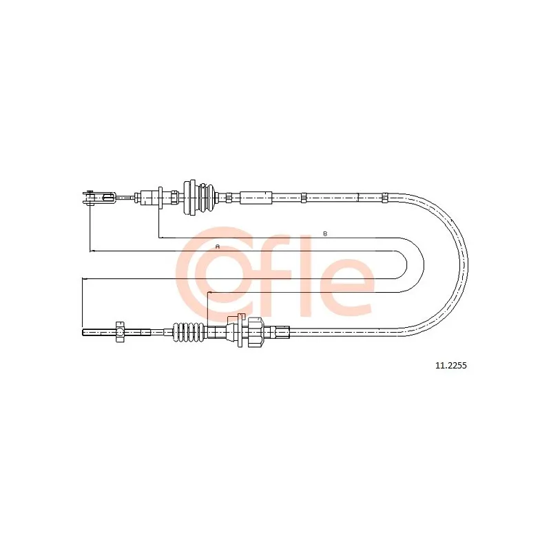 Tirette à câble, commande d'embrayage COFLE 11.2255