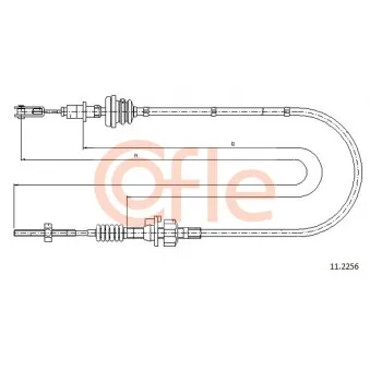 Tirette à câble, commande d'embrayage COFLE 11.2256