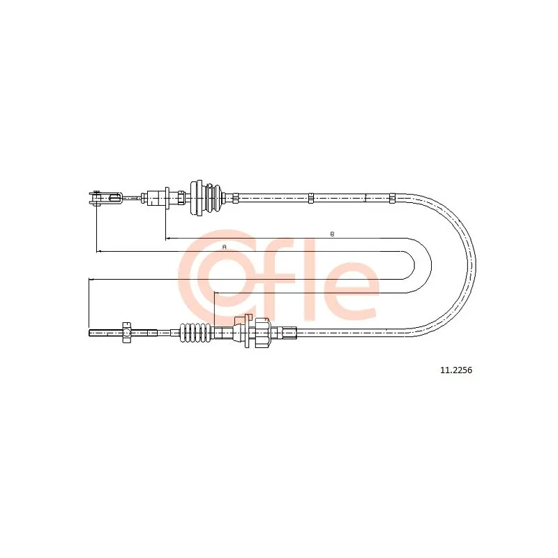 Tirette à câble, commande d'embrayage COFLE 11.2256