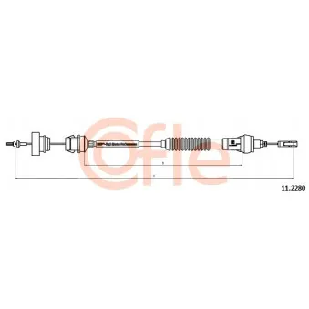 Tirette à câble, commande d'embrayage COFLE 11.2280