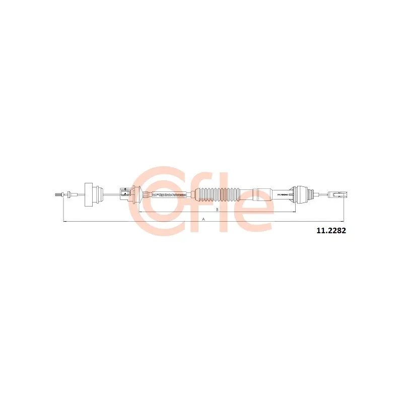Tirette à câble, commande d'embrayage COFLE 11.2282