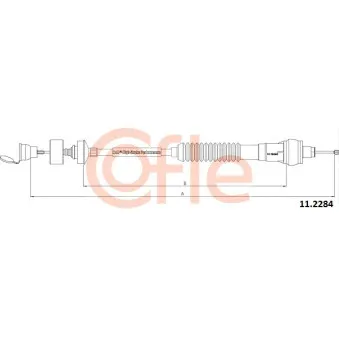 Tirette à câble, commande d'embrayage COFLE 11.2284