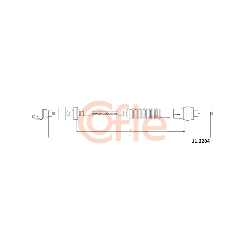 Tirette à câble, commande d'embrayage COFLE 11.2284