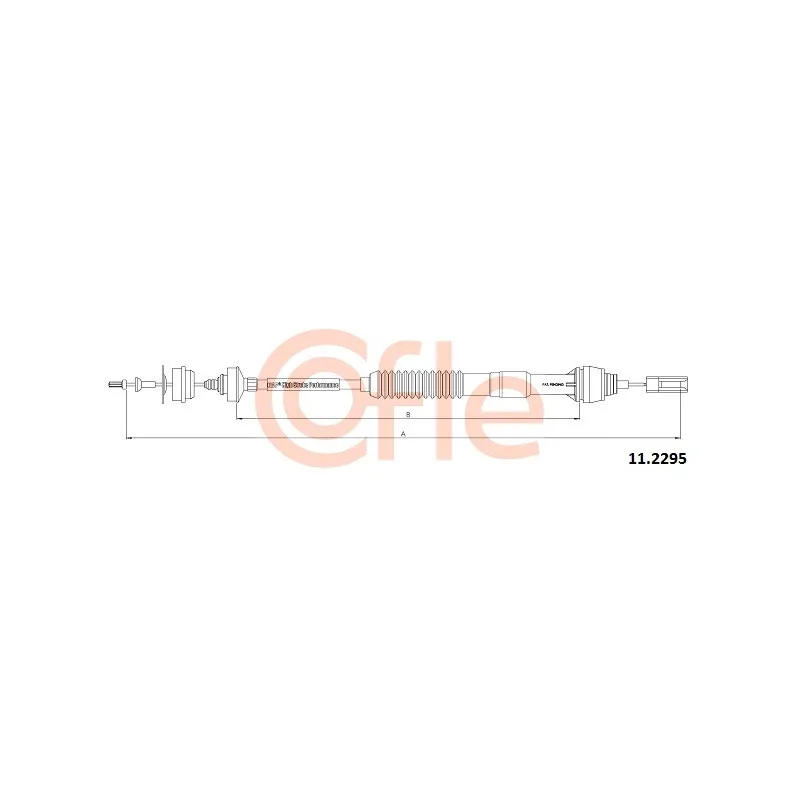 Tirette à câble, commande d'embrayage COFLE 11.2295
