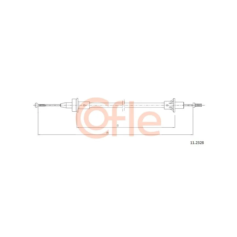 Tirette à câble, commande d'embrayage COFLE 11.2329