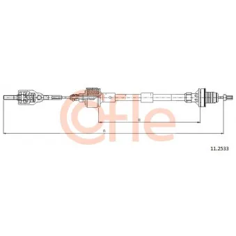 Tirette à câble, commande d'embrayage COFLE 11.2533