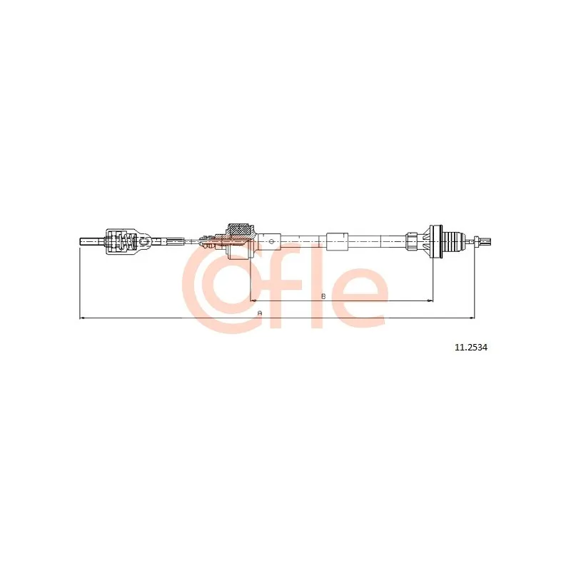 Tirette à câble, commande d'embrayage COFLE 11.2534