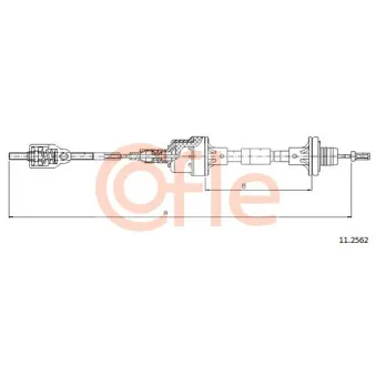 Tirette à câble, commande d'embrayage COFLE 11.2562
