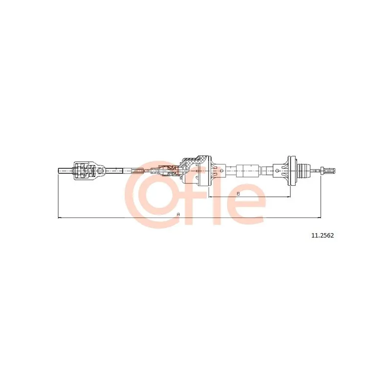 Tirette à câble, commande d'embrayage COFLE 11.2562