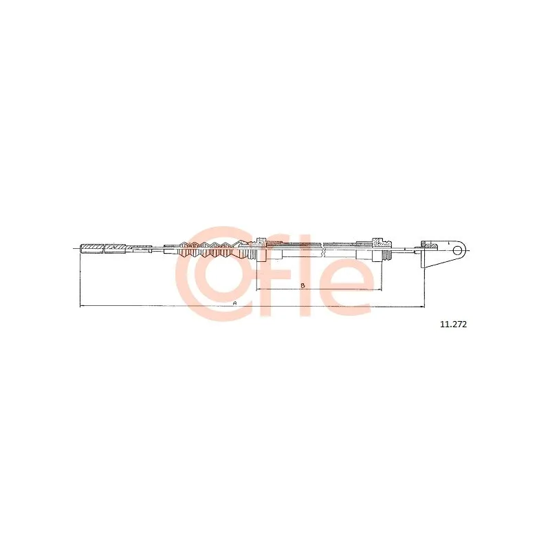 Tirette à câble, commande d'embrayage COFLE 11.272
