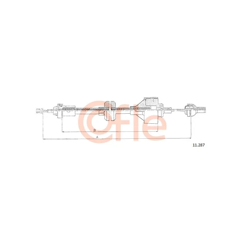 Tirette à câble, commande d'embrayage COFLE 11.287