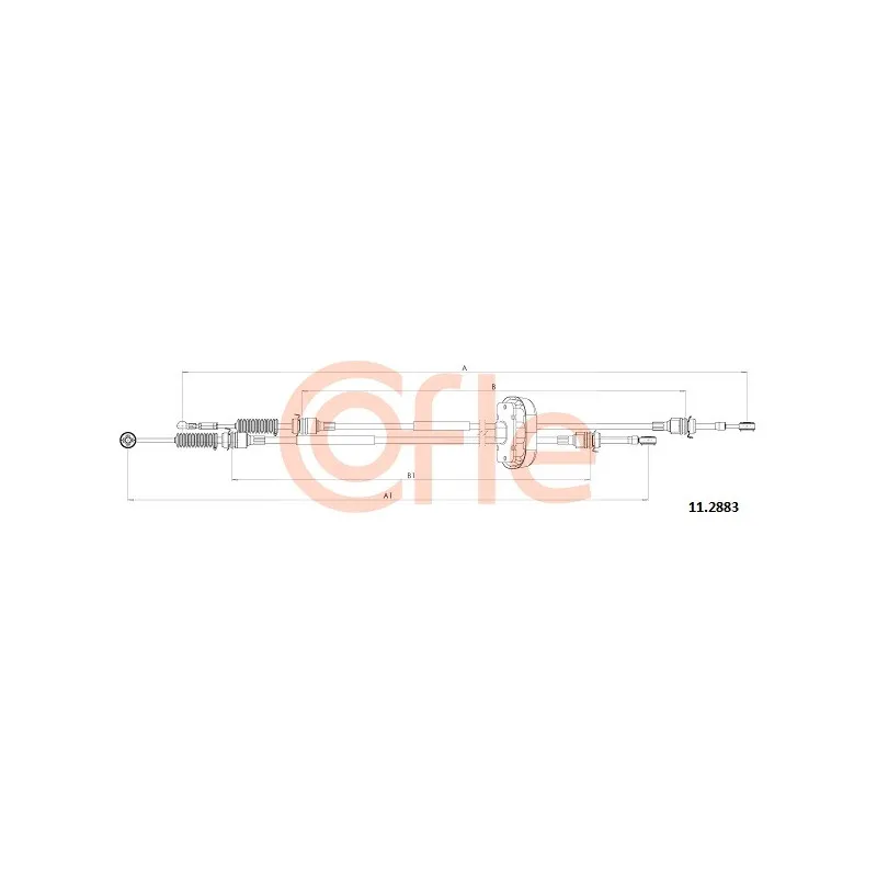 Tirette à câble, boîte de vitesse manuelle COFLE 11.2883
