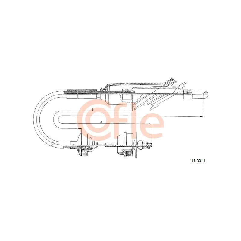 Tirette à câble, commande d'embrayage COFLE 11.3011