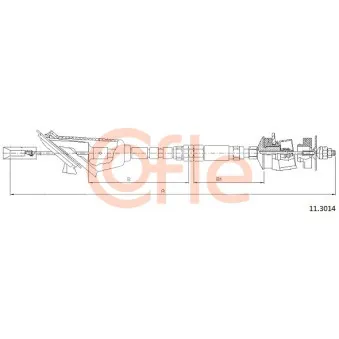 Tirette à câble, commande d'embrayage COFLE 11.3014
