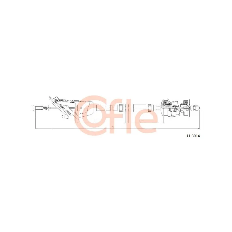 Tirette à câble, commande d'embrayage COFLE 11.3014