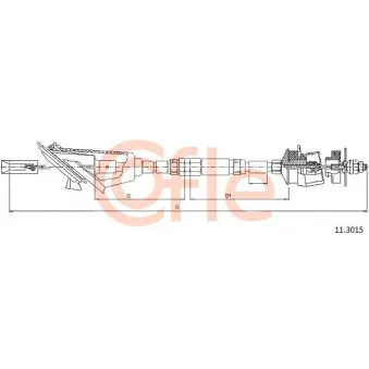 Tirette à câble, commande d'embrayage COFLE 11.3015