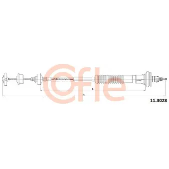 Tirette à câble, commande d'embrayage COFLE 11.3028