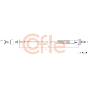 Tirette à câble, commande d'embrayage COFLE 11.3029