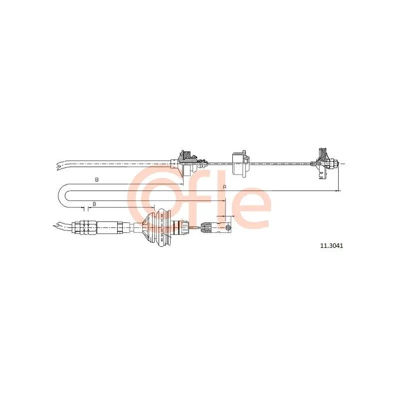 Tirette à câble, commande d'embrayage COFLE 11.3041