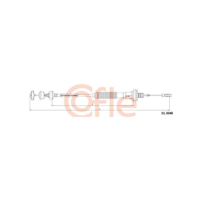 Tirette à câble, commande d'embrayage COFLE 11.3048