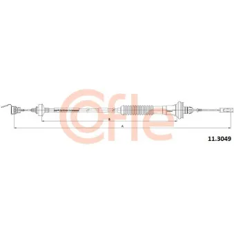 Tirette à câble, commande d'embrayage COFLE 11.3049