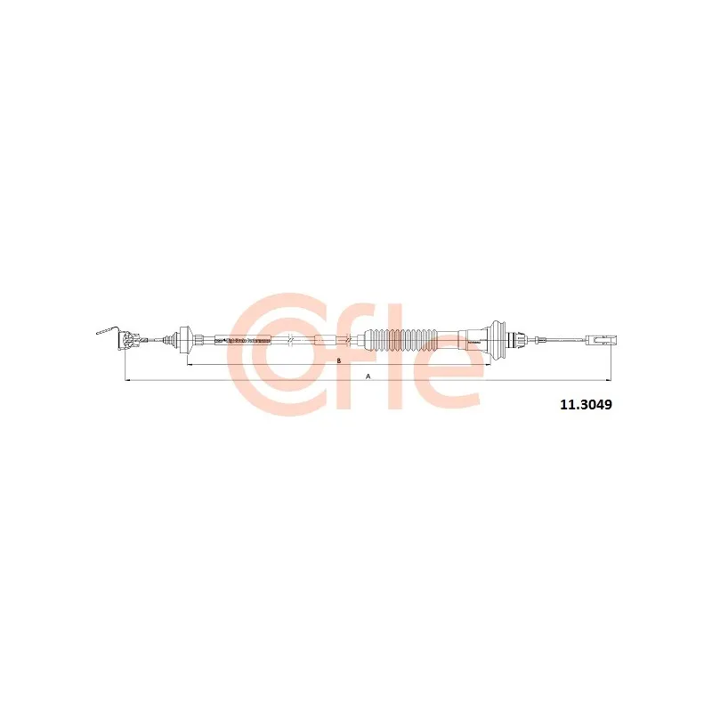 Tirette à câble, commande d'embrayage COFLE 11.3049