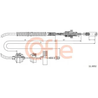 Tirette à câble, commande d'embrayage COFLE 11.3052